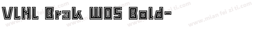 VLNL Brak W05 Bold字体转换